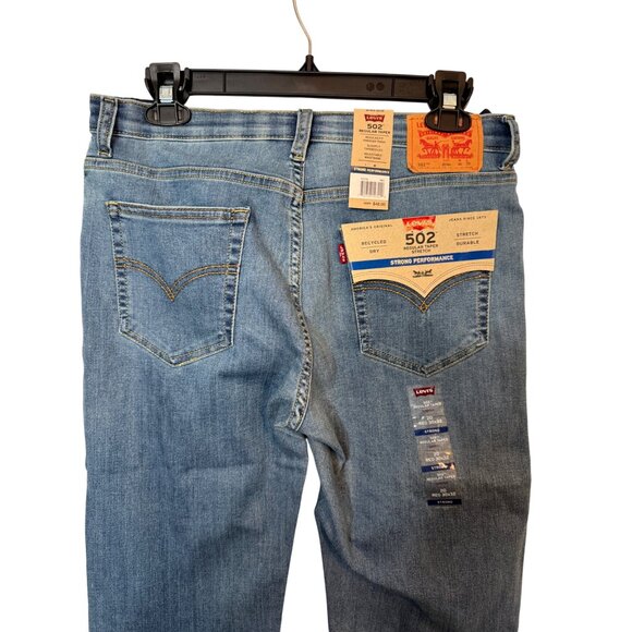 2/$30 Levis Kids NWT 502 Regular Taper Jeans 20 Reg 30x32 Stretch Denim Blue - Picture 8 of 14